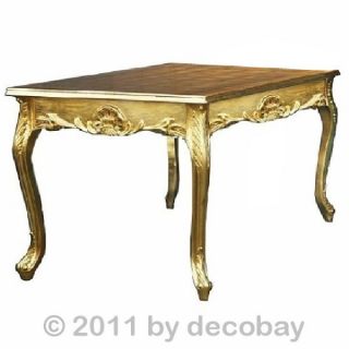 Kleiner Tisch Antik Barock Design in gold 80 cm x 80 cm Esszimmertisch