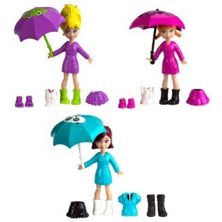 Mattel X1212   Polly Pocket Regenspaß Set, 3 Puppen und viel Zubehör