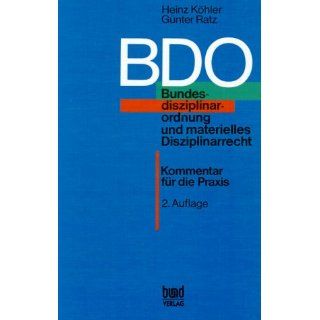 BDO. Bundesdisziplinarordnung und materielles Disziplinarrecht