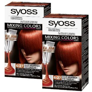 Syoss Mixing Colors Coloration 6 27 Kupfer Rot Metallic Stufe 3, 2er