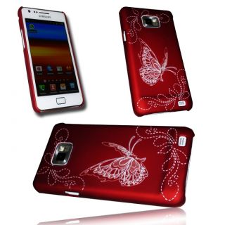 Handy Tasche Cover Case Rot f. Samsung i9100 Galaxy S2