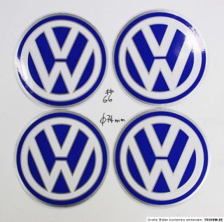 VW Emblem Felgen Aufkleber Ø 74 mm #66