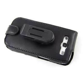 Flip Case Handy Tasche zu Samsung Galaxy S3 I9300 ECHT LEDER mit Clip