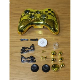 For Xbox 360 Wireless Controller Replace Chrome Gold Housing/Shell