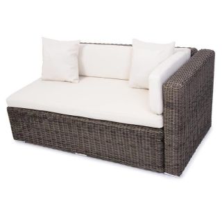 Modulares Luxus Sofa RomV, rundes Poly Rattan, grau