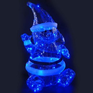 Aufblasbarer Weihnachtsmann mit blauer LED Beleuchtung 48 LEDs