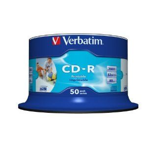 Verbatim CD R Wide Printable Surface 52x 700MB Computer