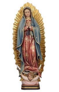 Marienstatue Guadalupe Madonna Maria Muttergottes aus Holz