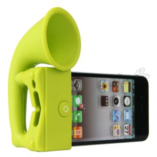 Portable Silikon Horn Verstaerker Lautsprecher 13dB Stand fuer iPhone