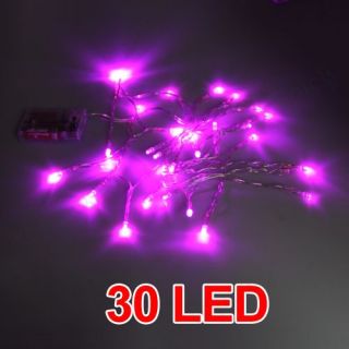 30 LED Strip Lichterkette Streifen Lila f. Party Garten