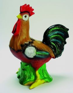 Deko Hahn Tierfigur Figur Kunststoff Plastik