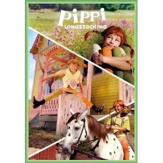 Pippi Langstrumpf Poster und Kunststoff Rahmen   Inger Nilsson (91 x