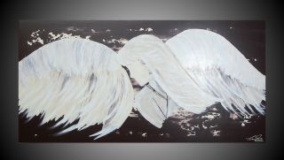 100 50 Acrylbild Kunst Leinwand Malerei Deko Abstrakt Engel Angel