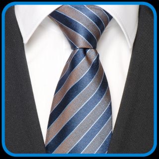 Gazzo® Krawatte blau Tie corbata cravatta cravate 100 % Seide Auswahl