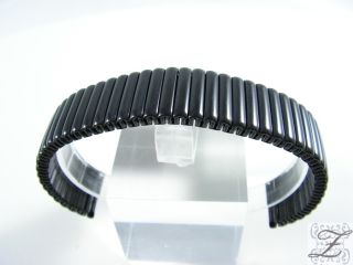 NEU Uhrenarmband schwarz 18mm Edelstahl Zugband Flexband UAM108