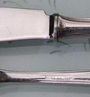 Messer und Gabel gense alp. 45 gr. Monogram C.J. Art Deco Silber