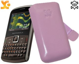 Motorola EX112   Etui Ledertasche Hülle Case in ROSA