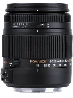 Sigma 18 250 mm F3,5 6,3 DC Macro OS HSM Objektiv (62 mm