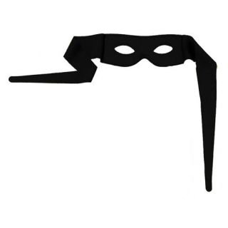 Maske Zorro, zum Binden aus Stoff schwarz