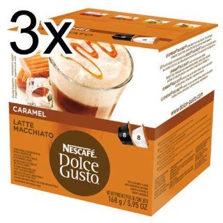 Nescafé Dolce Gusto Caramel Latte Macchiato, 3er Pack, 3 x 16 Kapseln