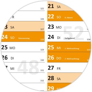 XL Wandkalender   Wandplaner 2013 orange im großen DIN A1 Format