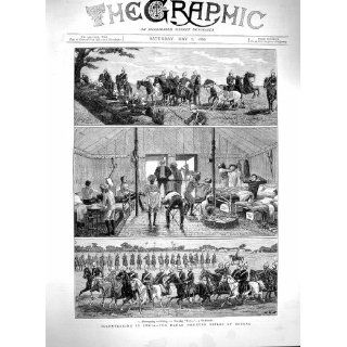 GebirgsSoldat Bengal PferdeLager 1880 Indiens Bahar Küche