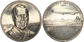  Luftfahrt Medaille 1924 Hugo Eckener auf die Amerikafahrt des LZ 126
