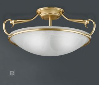 NEU* Design Deckenlampe Deckenleuchte Messing matt mit Alabasterglas