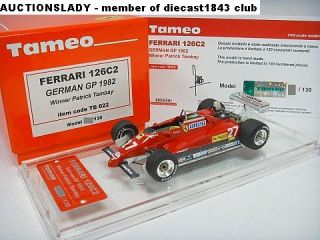 43 Tameo Kit Ferrari 126C2 German GP 1982 27 WINNER Patrick Tambay