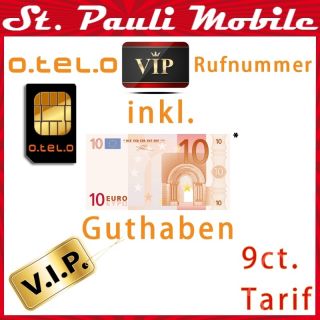 D2 V.I.P. Prepaid SIM Karte m. €10 Guthaben* vip Nr. 0174 133 0220