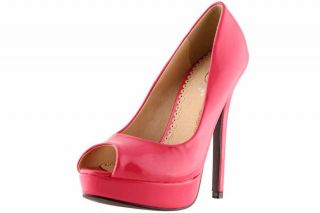 High Heel Peep Toe Pump 13 cm Stiletto Designer Damenschuh Pink Gr. 35