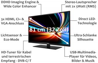 TCL L32F3300C 81 cm (32 Zoll) LED Backlight Fernseher EEK A (HD Ready
