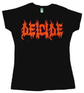 Earache   Deicide Logo Damen T shirt Bekleidung