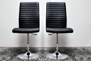 Design Lounge Sessel Stuhl 2er Set Drehsessel UNIVERS Schwarz/Weiß