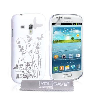 Samsung Galaxy S3 Mini Tasche Galaxy S3 Weiß Und Silber Harte Blumen