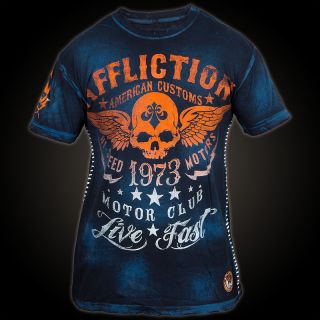 Affliction T Shirt Faded Iron BL 142 XXL
