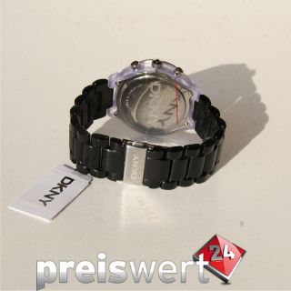 DKNY Damen Uhr Chrono Aluminium NY8264 schwarz NEU UVP 139 €