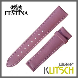 Festina 16127 Leder Uhren Armband Rosa 18mm Nr.136