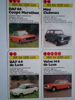 Karten Volvo 144 Mini Clubman Daf 44 und 66 aus Bielefelder