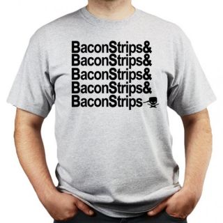 Epic Meal Time Bacon Strips T shirt   Grau   NEU   OVP
