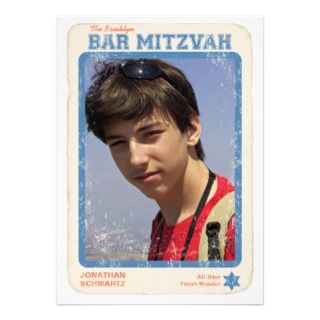 Sports Star Bar Mitzvah Invitation
