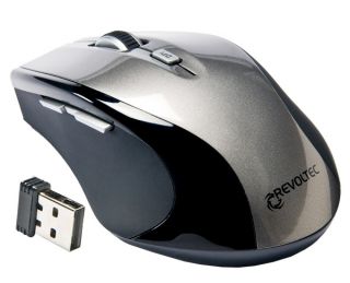 Revoltec optische Mini USB Funk Maus 1600dpi silber