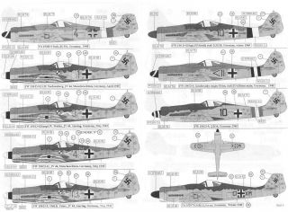 Decals 1/72 FOCKE WULF Fw 190D Ta 152 33 Planes *MINT*
