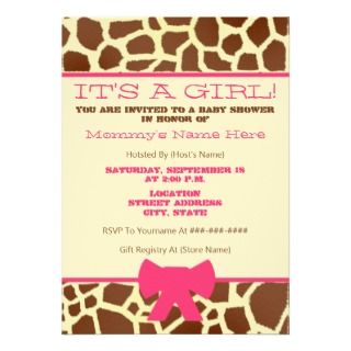 Camouflage & Pink Baby Shower Invitation