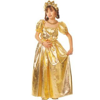 Kostüm Kleid gold Prinzessin Königin Kind 140 Kinder 