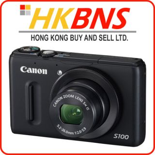 NEU Canon PowerShot S100 12.1 MP Digitalkamera Schwarz Power Shot