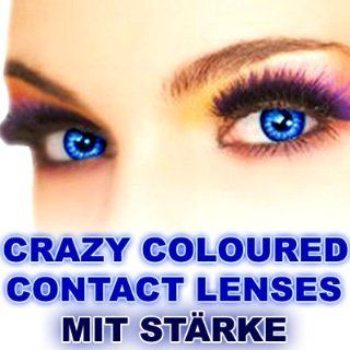 Monate farbige Kontaktlinsen · MIT STÄRKE · BLAU 