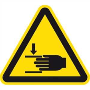 Aufkleber Warnschild Warnung vor Handverletzungen 5cm sl Folie 6