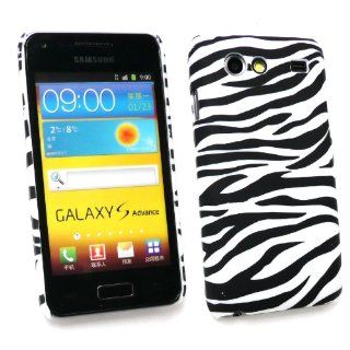 Samsung I9070 Galaxy Emartbuy S Advance Zebra Schwarz / Weiß Clip On