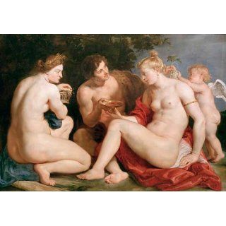 Venus, Amor, Bacchus und Ceres 105 x 73 Küche & Haushalt